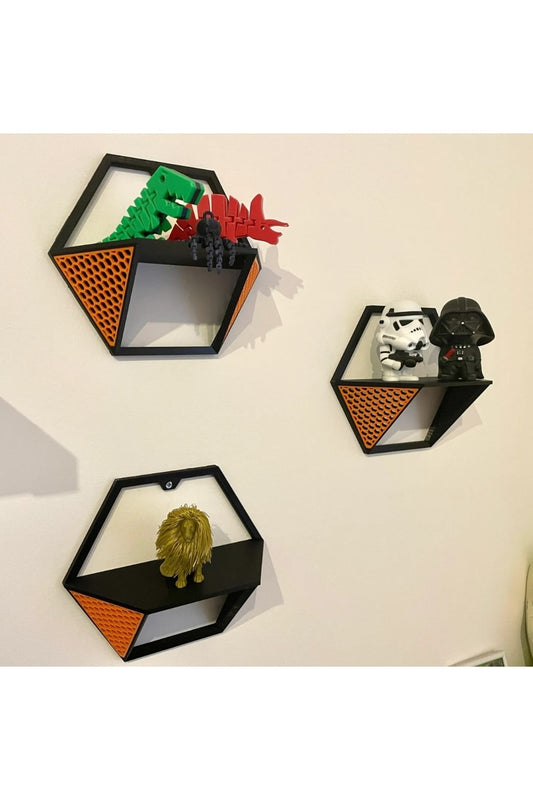 Honeycomb dekorativ vägghylla (1 stycke) TCS