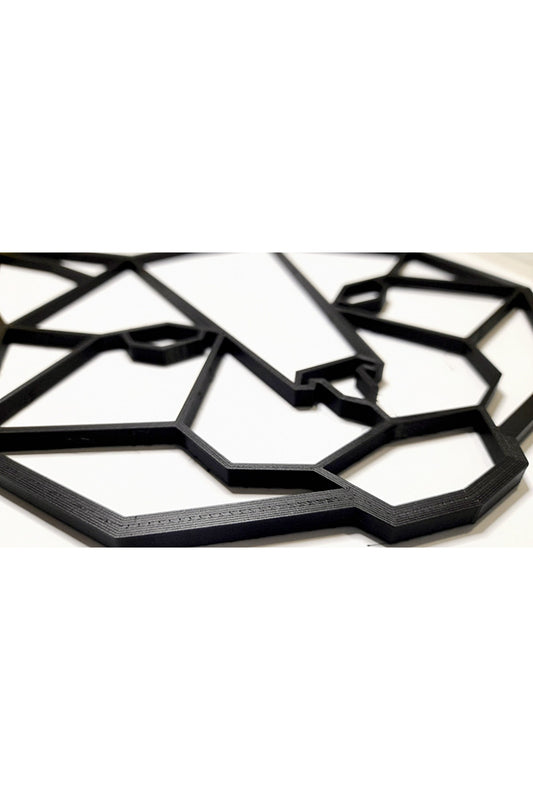 Geometrisk kattansikte väggdekoration 30 cm TCS