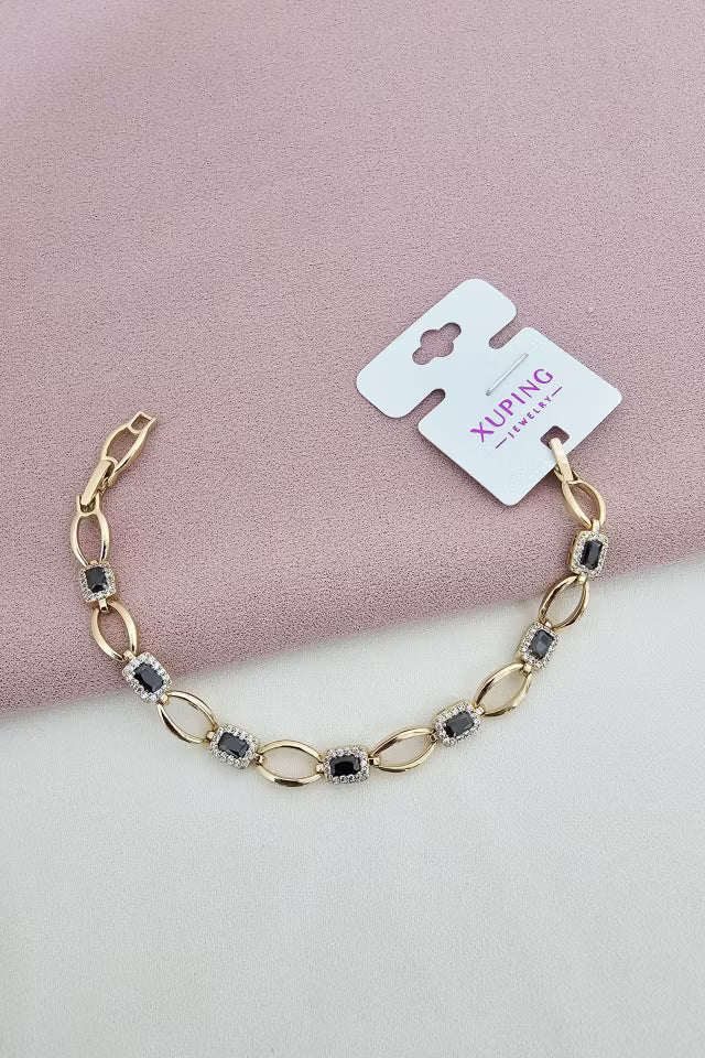 Xuping, Black Stone Zircon Armband (new-v3)