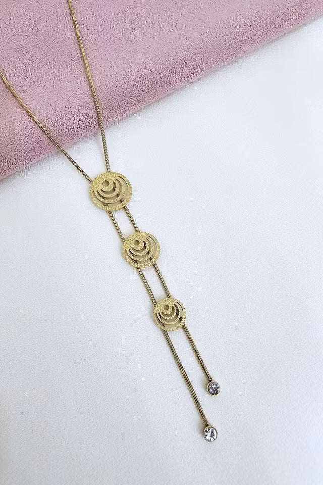 Stål Guldfärgat halsband (new-v3)