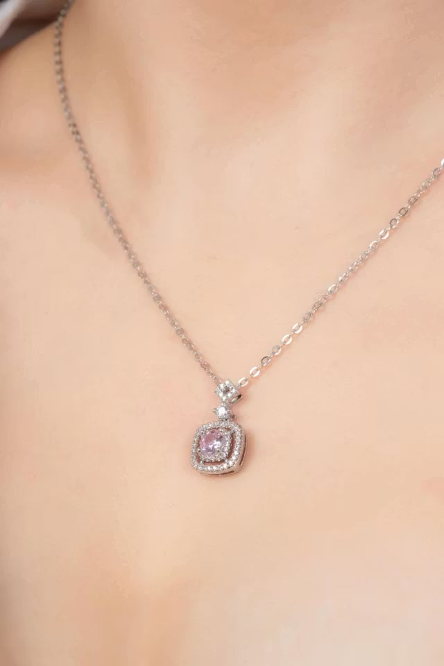 Stål Rosa Sten Halsband (new-v3)