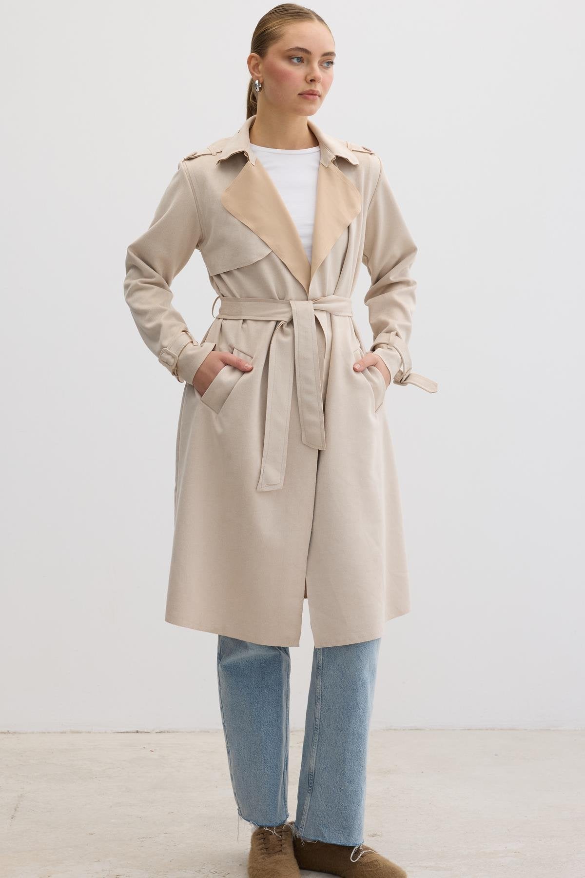Mocka Trenchcoat - Stenfärgad (new-v3)