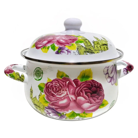 Enamel Pot Stewed Soup Noodles Hot Pot Household Goods Kitchen Cookware Thickened Large Capacity Stock Pot