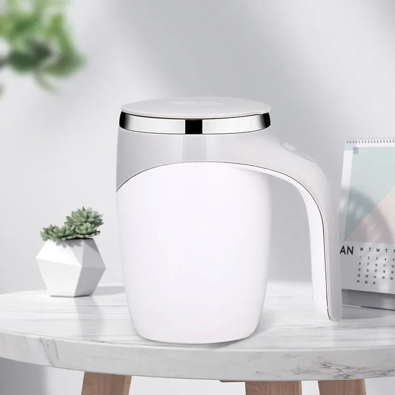 Automatic Mixing Cup Battery Portable Coffee Electric Mixing Stainless Steel Rotary Magn,