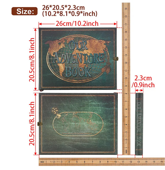 180-page DIY personalized handmade photo album retro kraft paper travel diary anniversary album wedding Valentine's Day gift