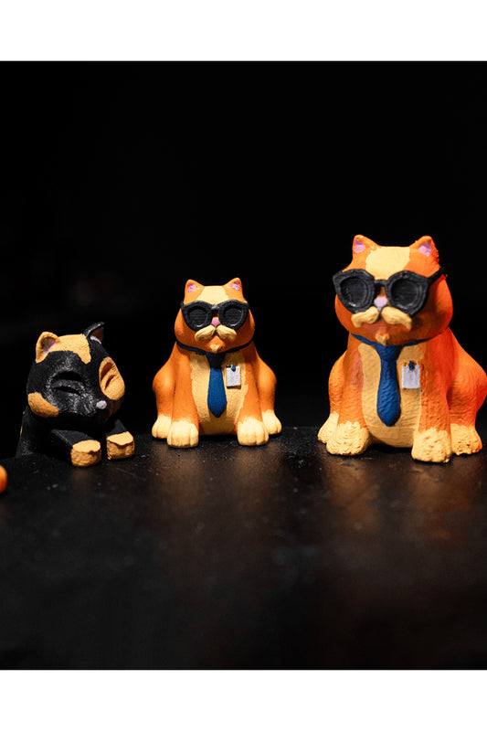 Garfield 3-delars katt-set Dekoration för bildskärmen Dekorativt föremål för skrivbordet TCS