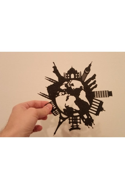 Jag reser jorden runt väggdekoration 20 cm TCS