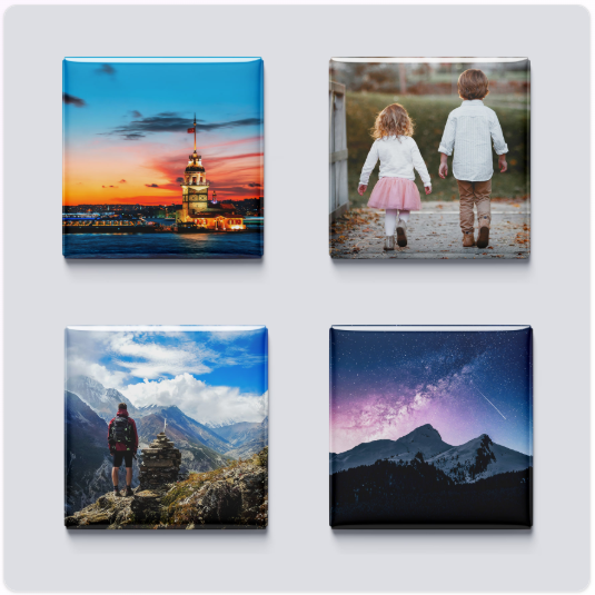 4 Custom Photo Magnets
