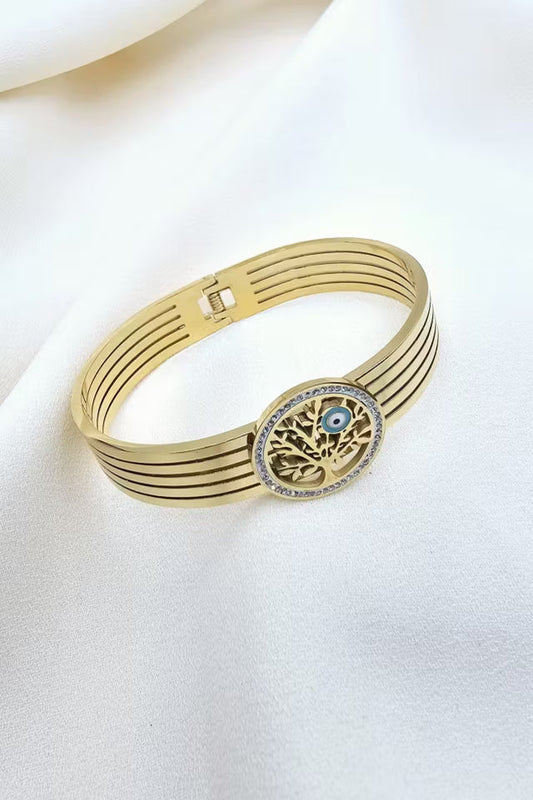 Stål, livets träd armband (new-v3)