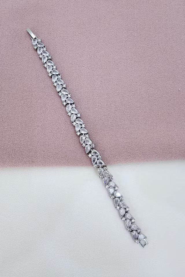 Vip sten silverfärgad armband (new-v3)