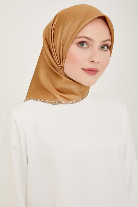 BELLI PURE SILKESCARF LJUSBRUN (TWILL) (new-v3)