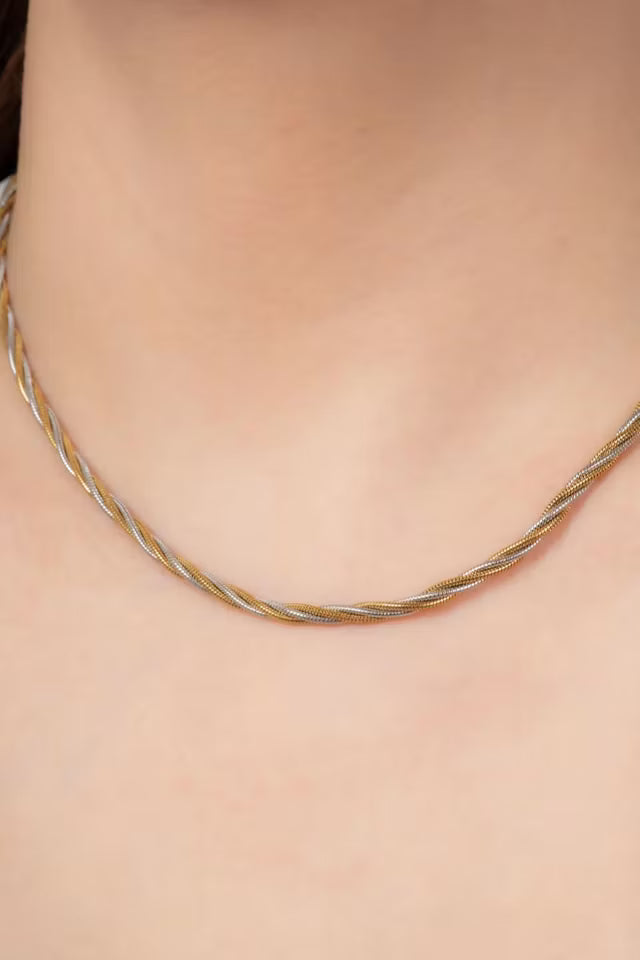 Stål 3 färgade twist halsband (new-v3)