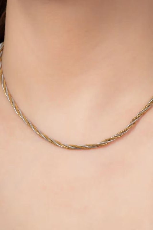 Stål 3 färgade twist halsband (new-v3)