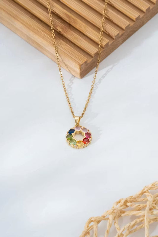 Stål färg guld halsband (new-v3)