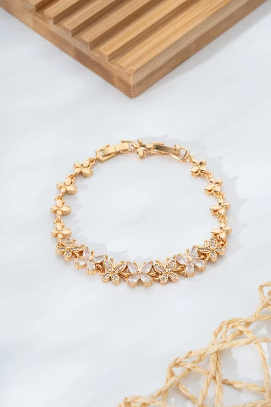 Golden Yellow Butterfly Detailed Stone VIP Armband (new-v3)