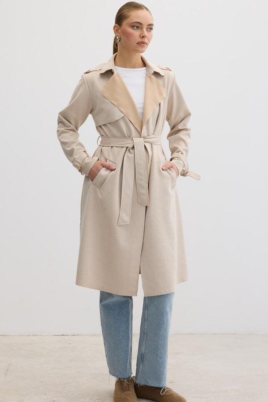 Mocka Trenchcoat - Stenfärgad (new-v3)