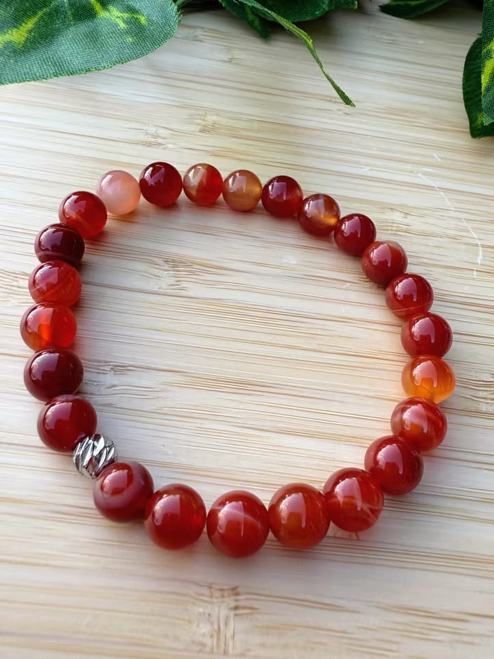 Orange agats armband (8mm) (new-v3)