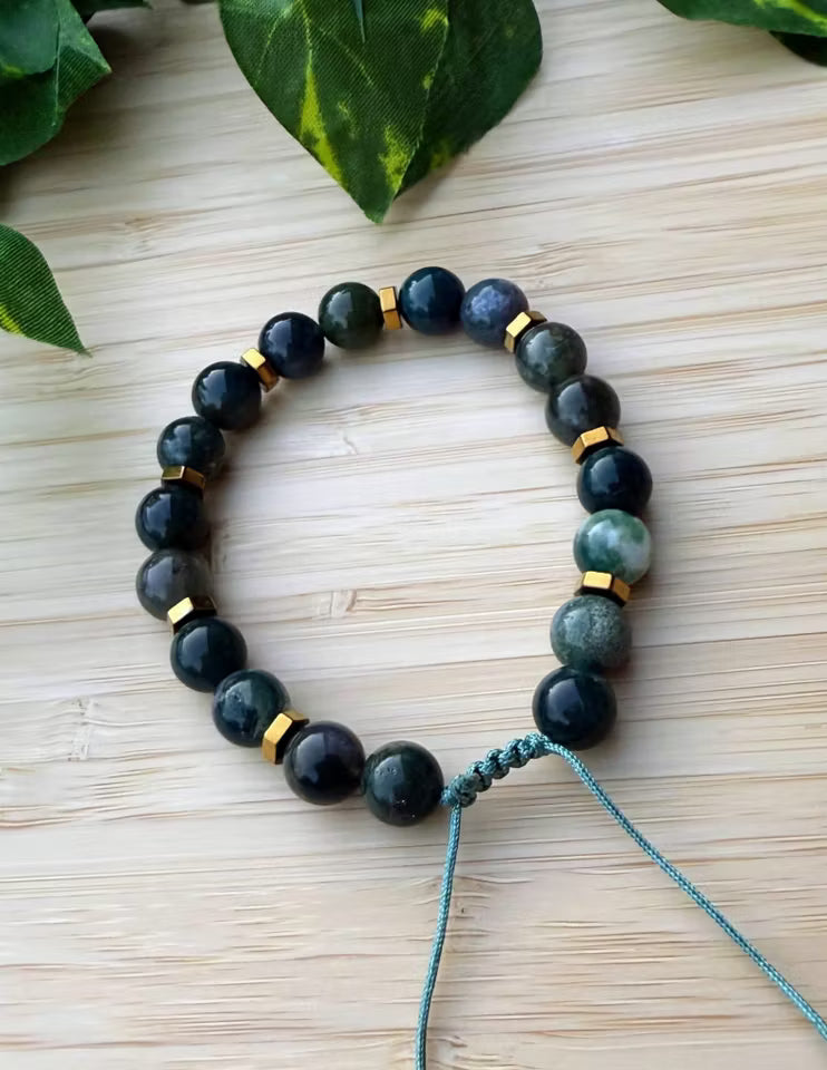 Grön jadestens armband (8mm) (new-v3)
