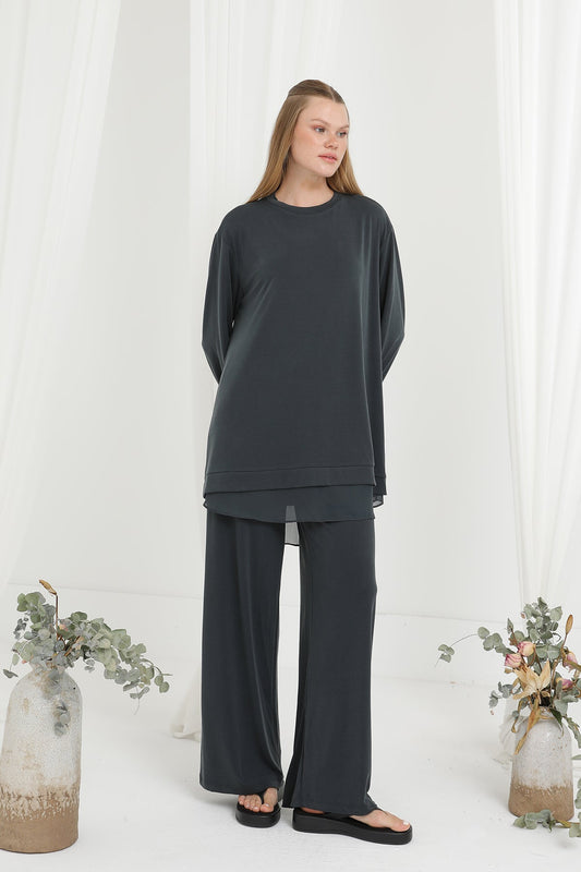 Elegant grå hijab-set (new-v3)