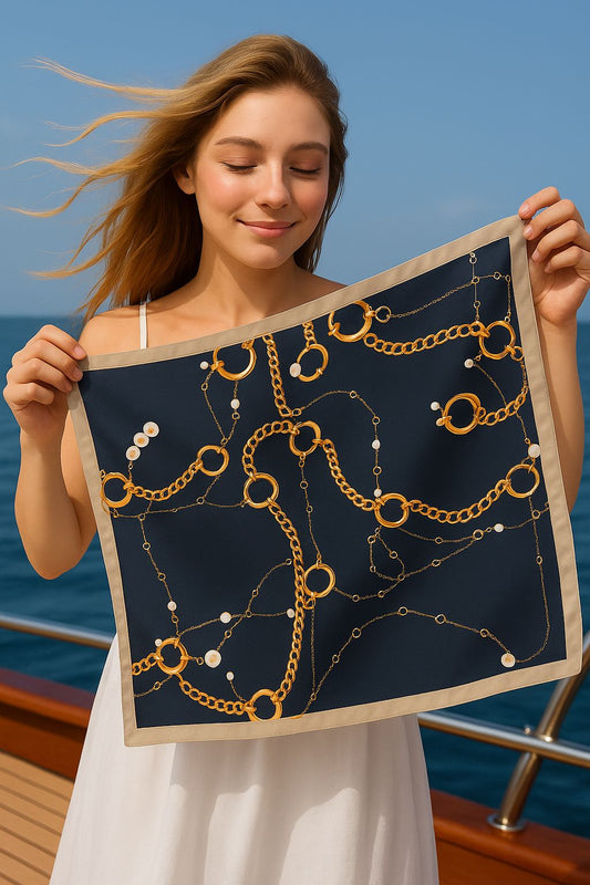 Elegant marinblå sjal (new-v3)