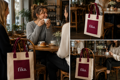 Fika Röd Canvasväska i Premiumkvalitet