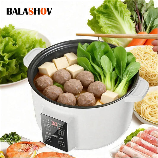 800W Electric Multifunctional Cooker Household Hot Pot Intelligent Non-stick Cookware for Kitchen Home Appliance Rice Pot 3.5L