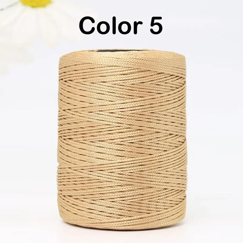 100g/Roll 1mm 230 Meters Ice Silk Summer Crochet Yarn for DIY Knitting Bag Shoes Hat Hollow Polyester Rope Thread Handmade Craft