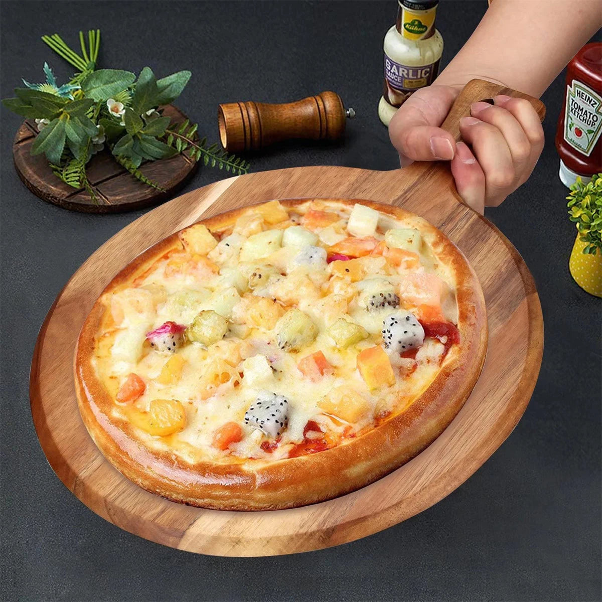Round Wooden Chopping Board Cutting Kitchen Supplies Boards Accessories Large Kitchens Wood Accessory Items Cutting Board Large