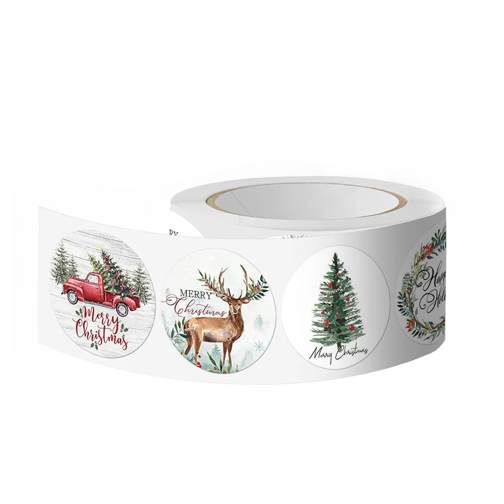 Christmas Stickers for Envelope 500pcs 1inch