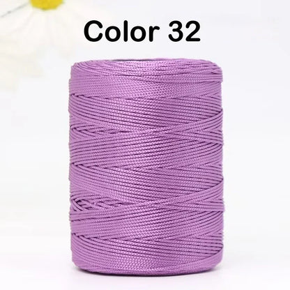 100g/Roll 1mm 230 Meters Ice Silk Summer Crochet Yarn for DIY Knitting Bag Shoes Hat Hollow Polyester Rope Thread Handmade Craft