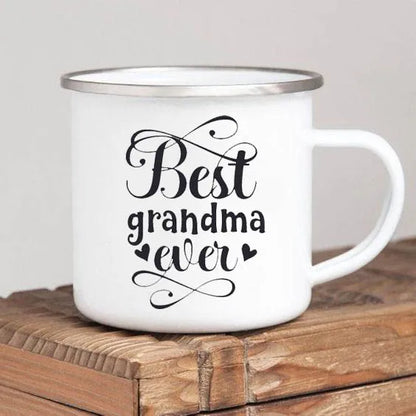 Mothers Day Gift For Grandmother  Worlds Best Grandma coffee mug Grandma drink enamel mugs Granny Grandmother Birthday Gifts