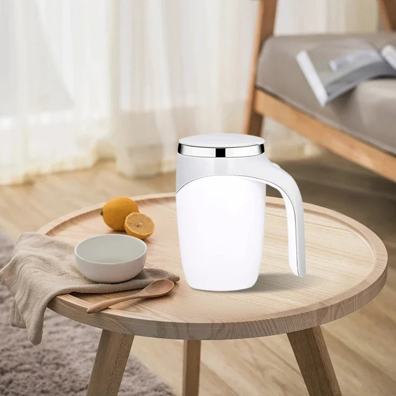 Automatic Mixing Cup Battery Portable Coffee Electric Mixing Stainless Steel Rotary Magn，