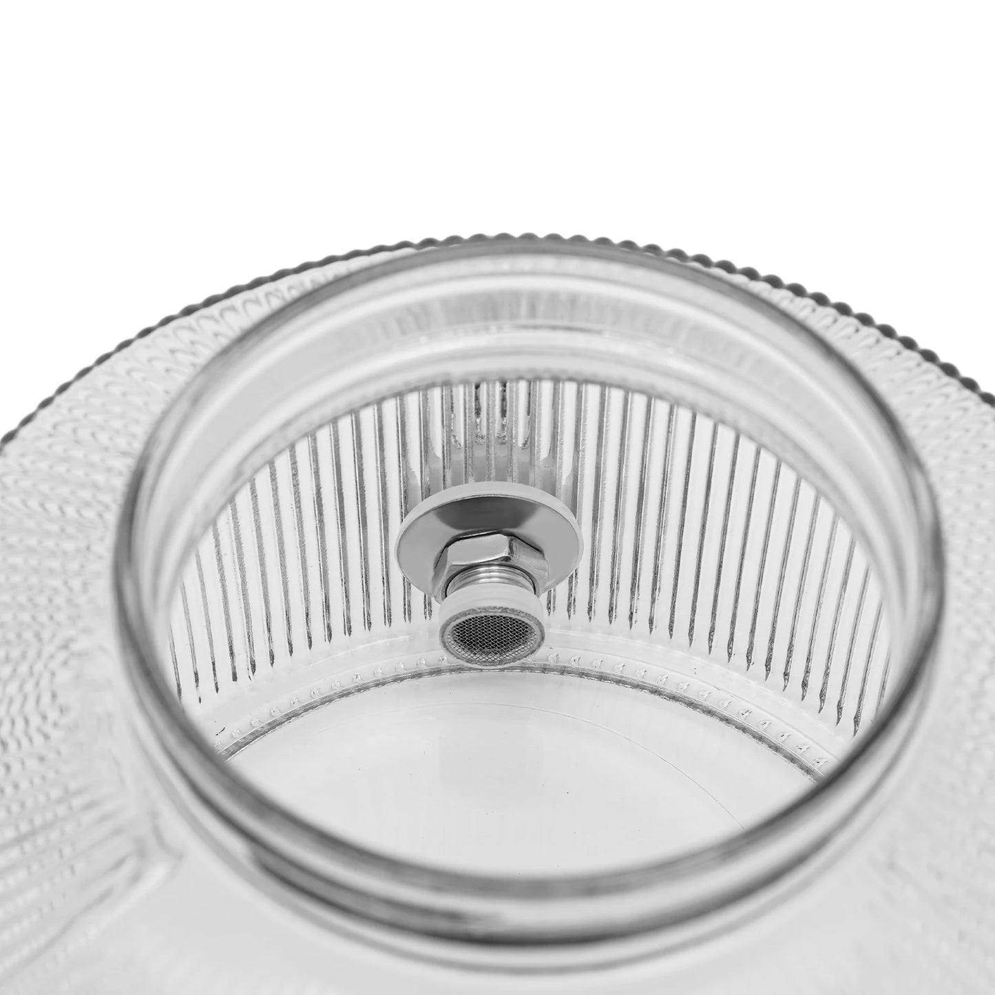 iced Beverage Dispenser 2.8L DIY Beverage Clear Glass Combined with Tap, Suitable for Refrigerators