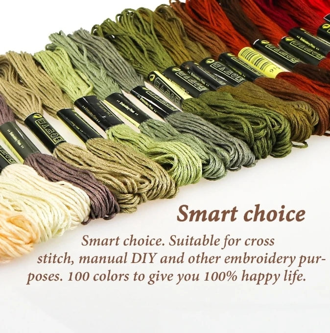 Mix Colors Embroidery Thread Cotton Sewing Skeins Craft Cross Stitch Floss Kit Line DIY Tools Make Bracelets