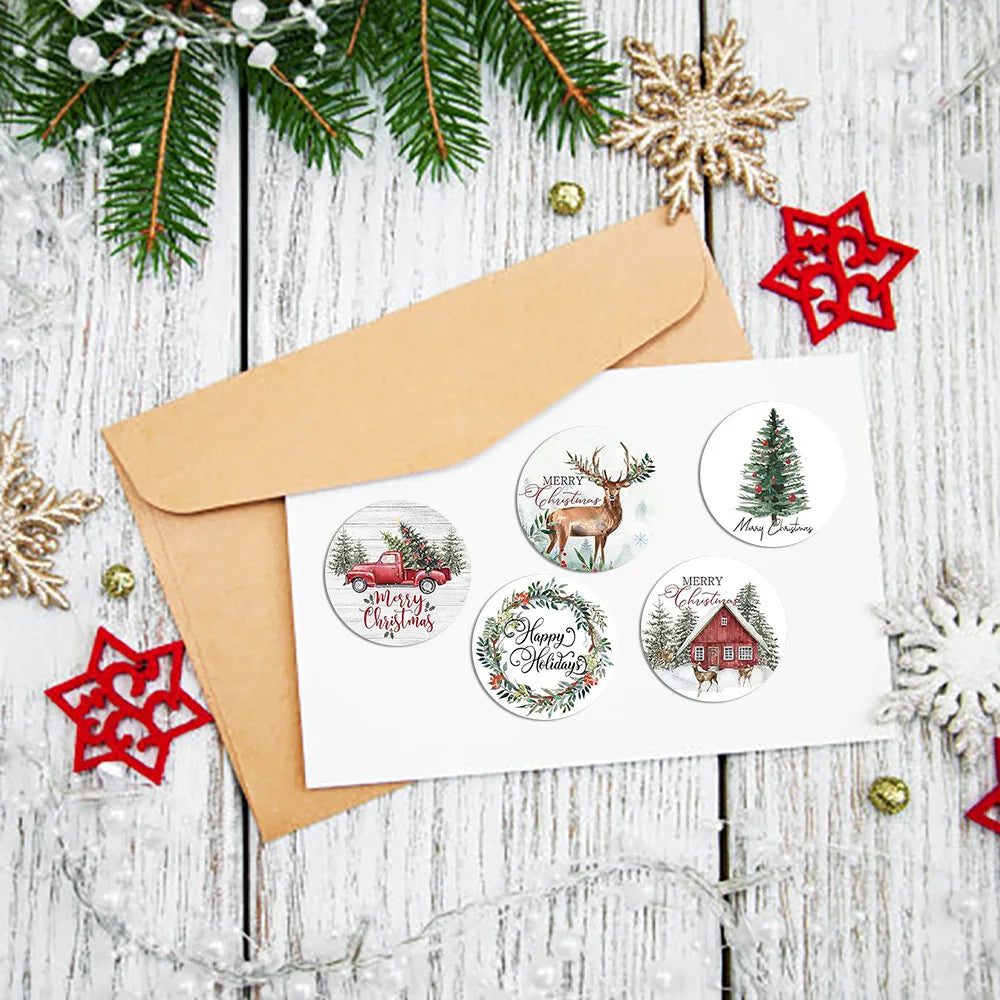Christmas Stickers for Envelope 500pcs 1inch