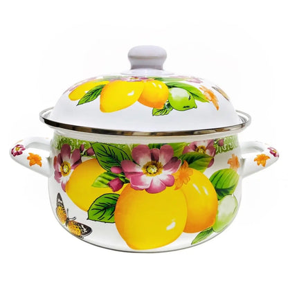 Enamel Pot Stewed Soup Noodles Hot Pot Household Goods Kitchen Cookware Thickened Large Capacity Stock Pot