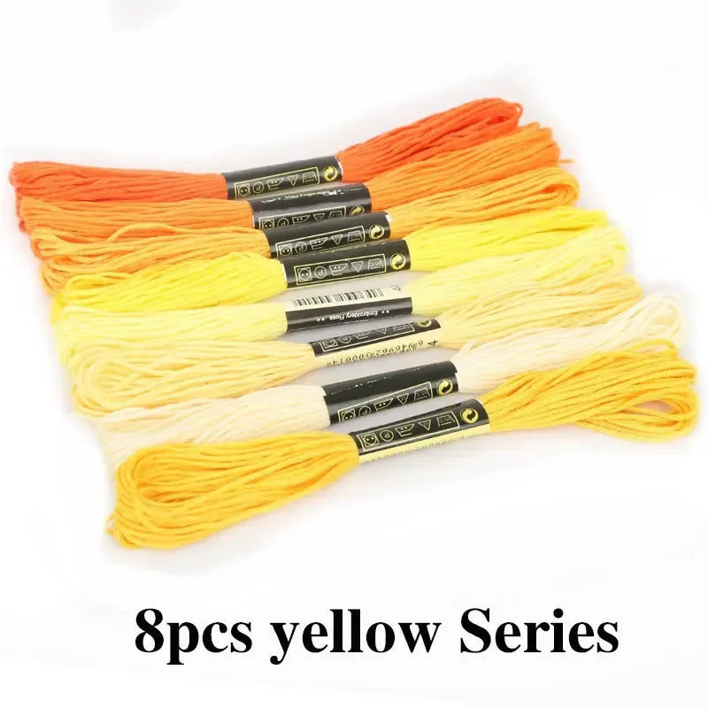 5/8/50/100pcs Mix Colors Embroidery Thread Cotton Sewing Skeins Rainbow Cotton & Silk Embroidery Threads for DIY Bracelet Making