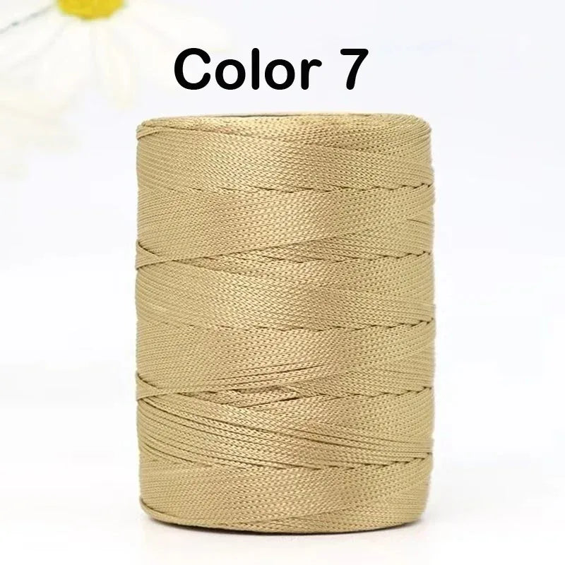 100g/Roll 1mm 230 Meters Ice Silk Summer Crochet Yarn for DIY Knitting Bag Shoes Hat Hollow Polyester Rope Thread Handmade Craft