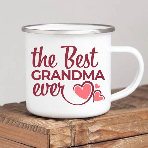 Mothers Day Gift For Grandmother  Worlds Best Grandma coffee mug Grandma drink enamel mugs Granny Grandmother Birthday Gifts