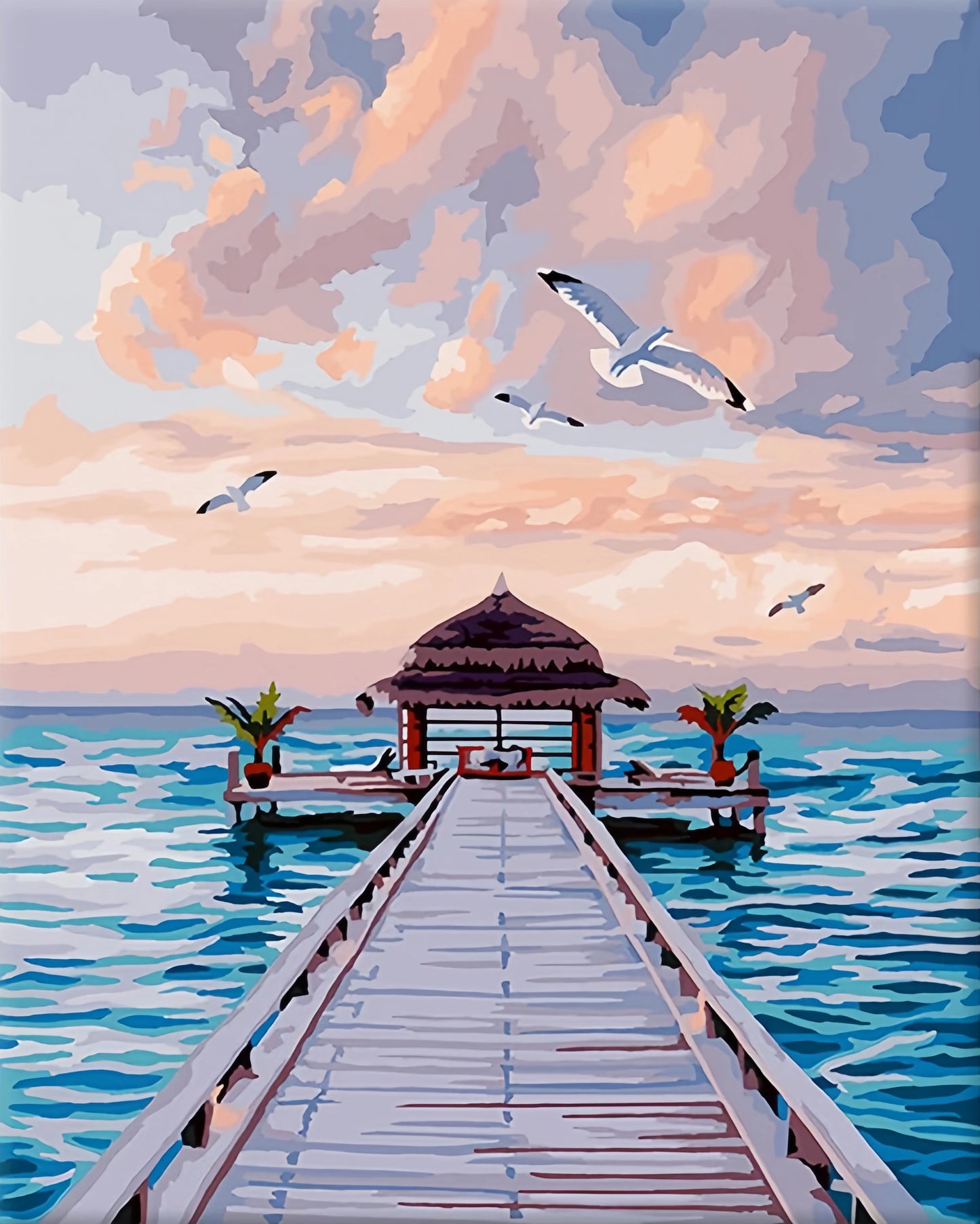 Paint by Numbers Kit for Adults，children，Beginner to Advanced NumberOil Paintin ，Home Decor ，DIY Art Scenery Oil Paintin 40X50CM