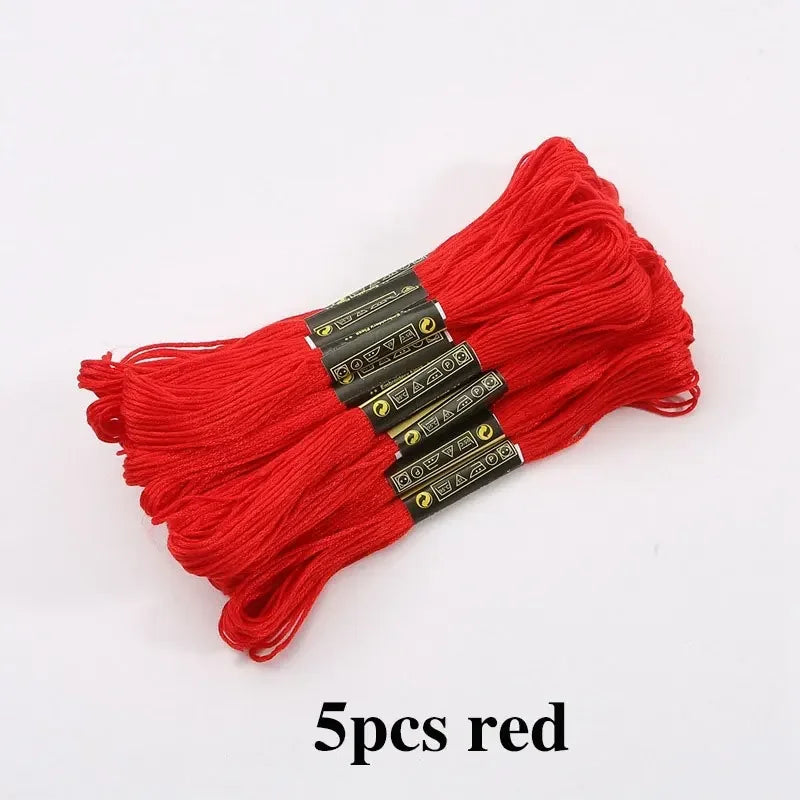 5/8/50/100pcs Mix Colors Embroidery Thread Cotton Sewing Skeins Rainbow Cotton & Silk Embroidery Threads for DIY Bracelet Making