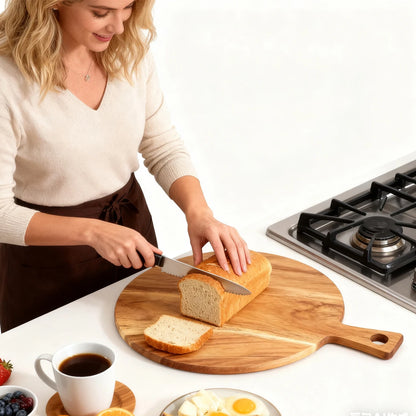 Round Wooden Chopping Board Cutting Kitchen Supplies Boards Accessories Large Kitchens Wood Accessory Items Cutting Board Large