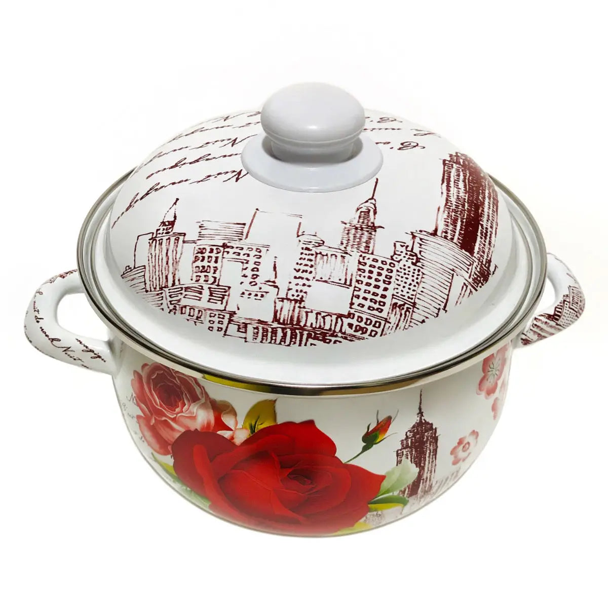 Enamel Pot Stewed Soup Noodles Hot Pot Household Goods Kitchen Cookware Thickened Large Capacity Stock Pot