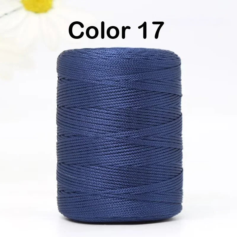 100g/Roll 1mm 230 Meters Ice Silk Summer Crochet Yarn for DIY Knitting Bag Shoes Hat Hollow Polyester Rope Thread Handmade Craft