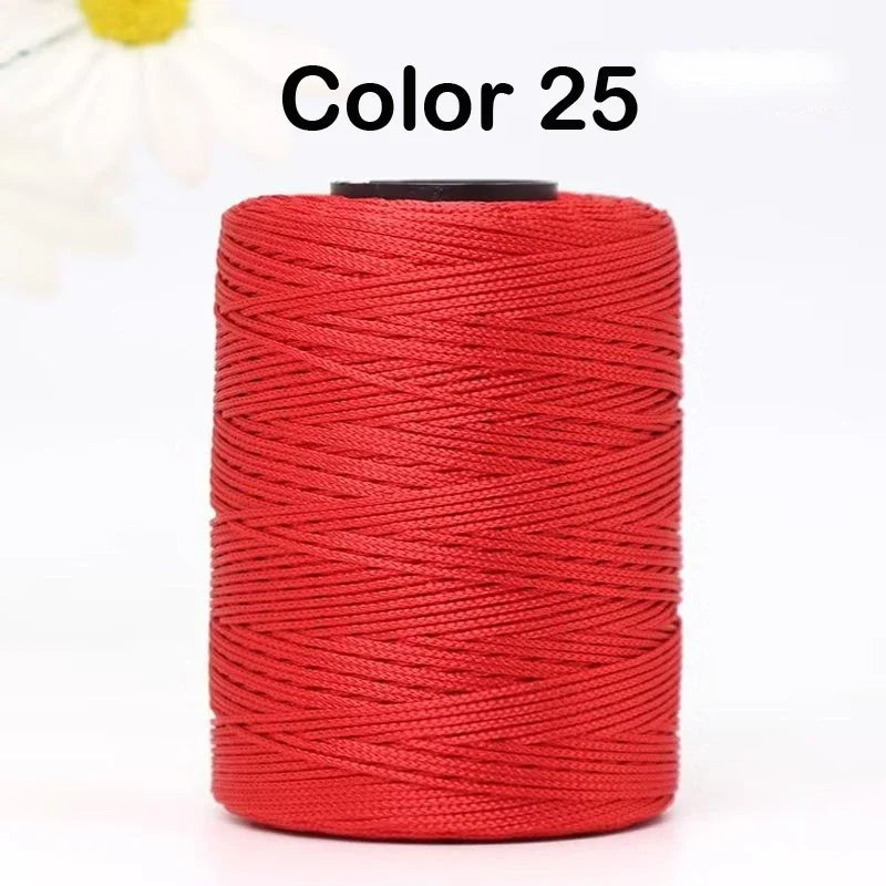 100g/Roll 1mm 230 Meters Ice Silk Summer Crochet Yarn for DIY Knitting Bag Shoes Hat Hollow Polyester Rope Thread Handmade Craft
