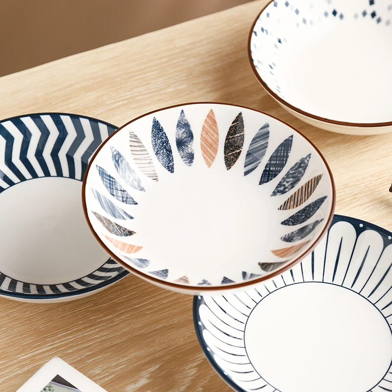 4-Piece 5.6-Inch Minimalist Ceramic Small Plates Set, Multi-functional plates，Oven/Microwave/Dishwasher Safe