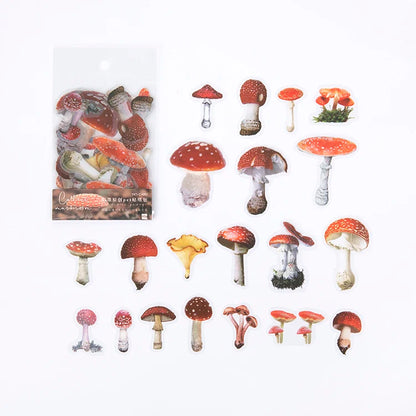 40pcs/pack PET Transparent Flowers Stickers DIY Deco Scrapbooking Junk Journal Plants Flowers Sticker Stationery Supplies