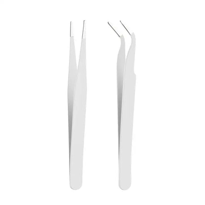 Stainless Steel Tweezers Scrapbook Sticker Tape Picking Straight Head Elbow Tweezers DIY Junk Journal Album Crafts Supplies
