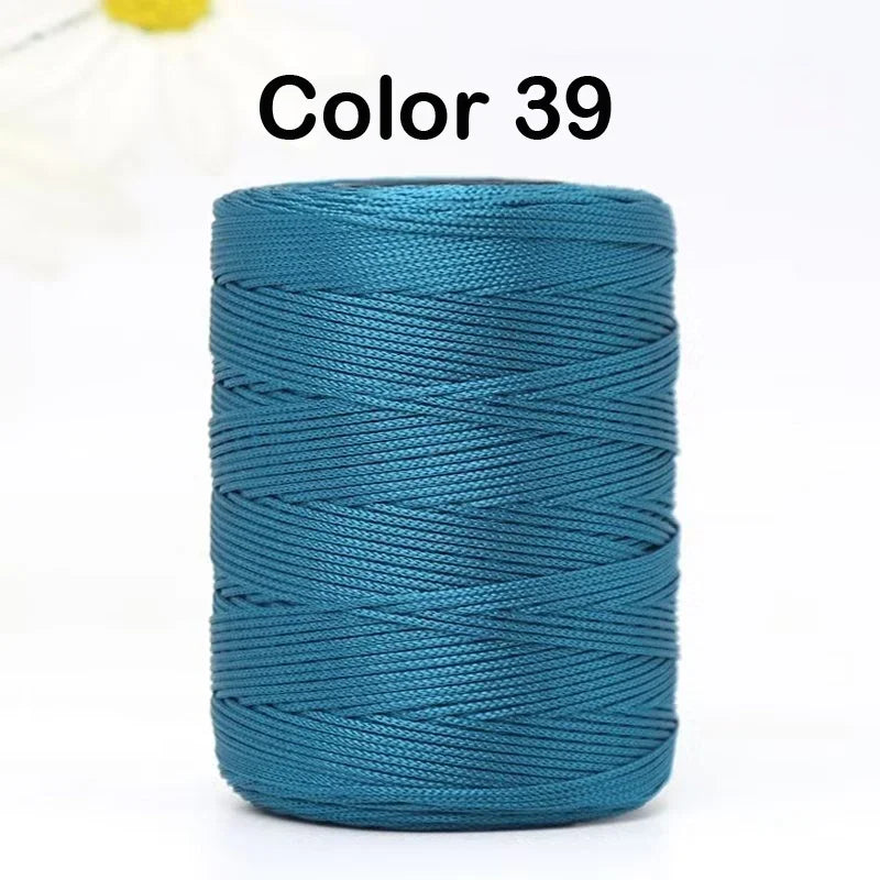 100g/Roll 1mm 230 Meters Ice Silk Summer Crochet Yarn for DIY Knitting Bag Shoes Hat Hollow Polyester Rope Thread Handmade Craft