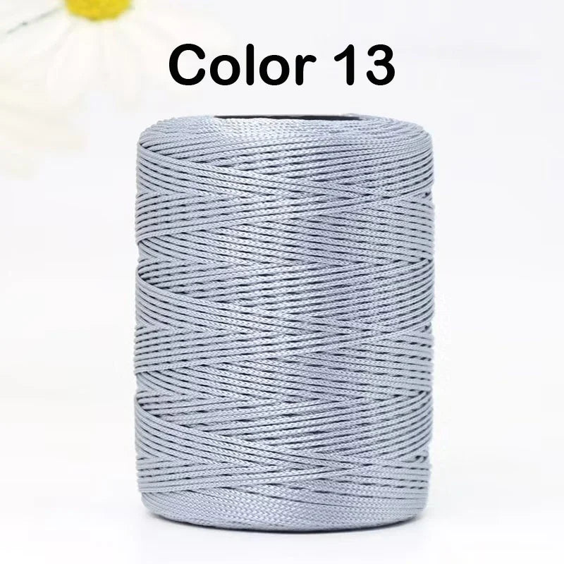 100g/Roll 1mm 230 Meters Ice Silk Summer Crochet Yarn for DIY Knitting Bag Shoes Hat Hollow Polyester Rope Thread Handmade Craft